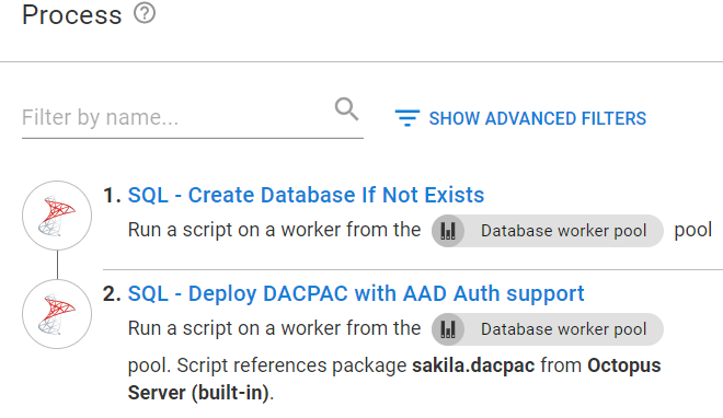 Octopus dacpac deployment process
