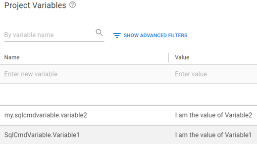 Octopus sql cmd variables project variables