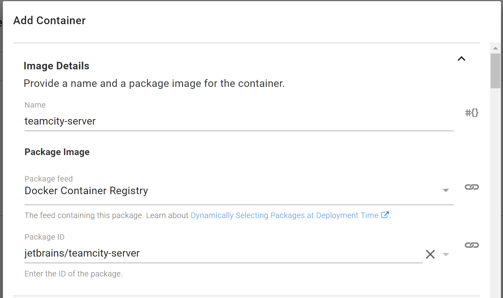 Octopus deploy container details