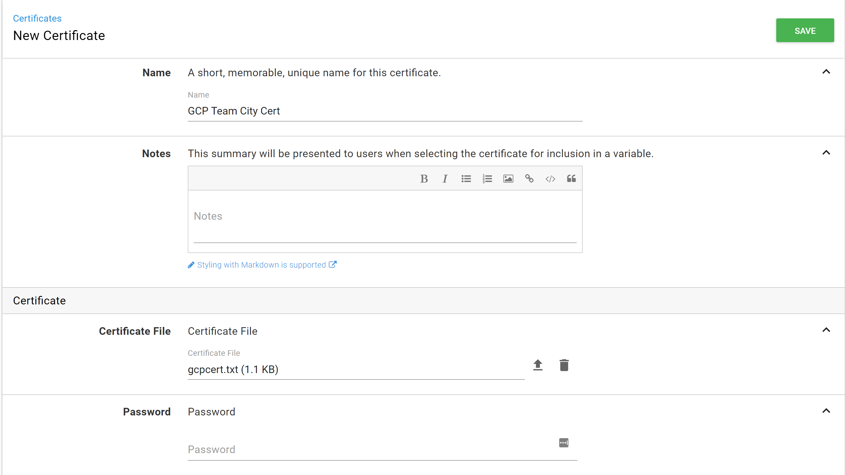 Octopus deploy create cert