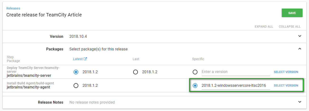 Octopus deploy create release windows agent