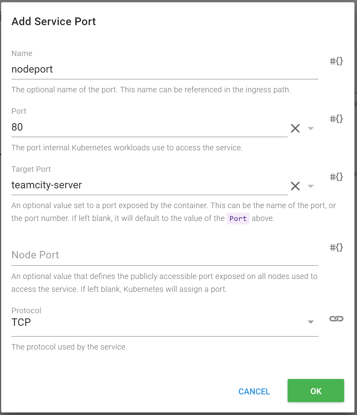 Octopus deploy service port