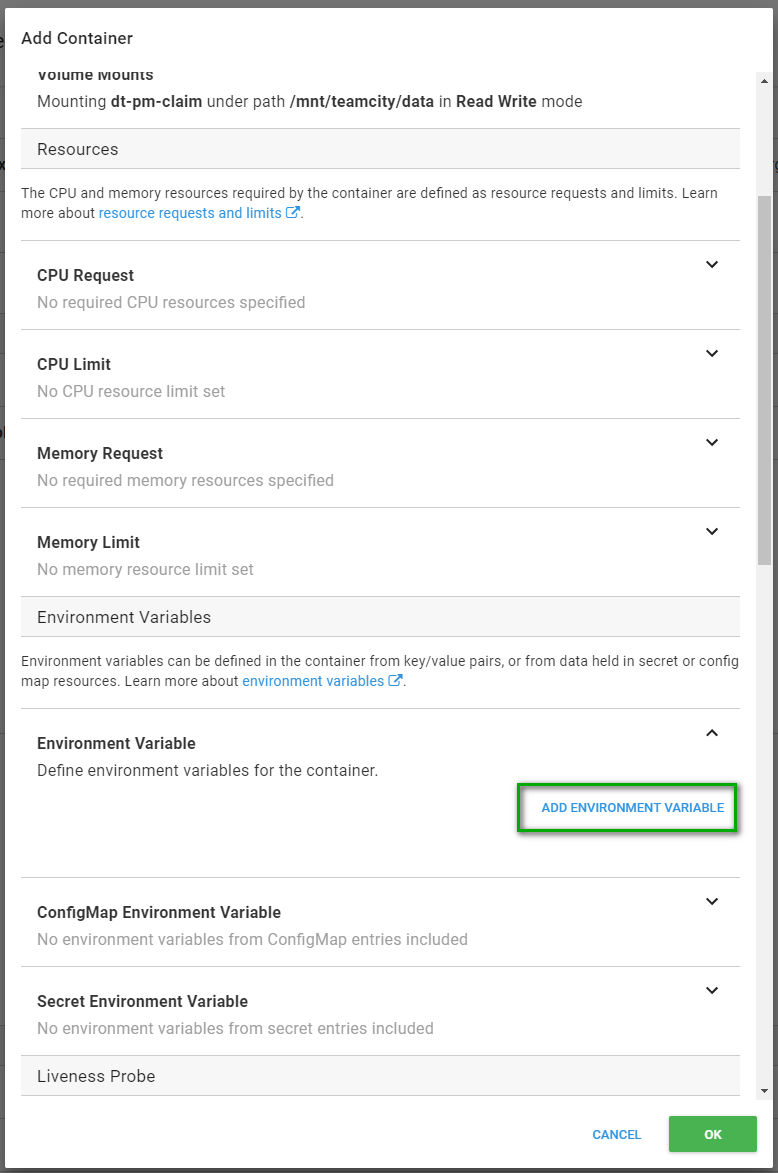 Octopus deploy team city environment variable