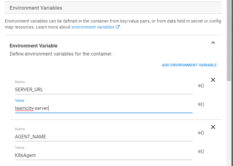 Team city agent environment variables