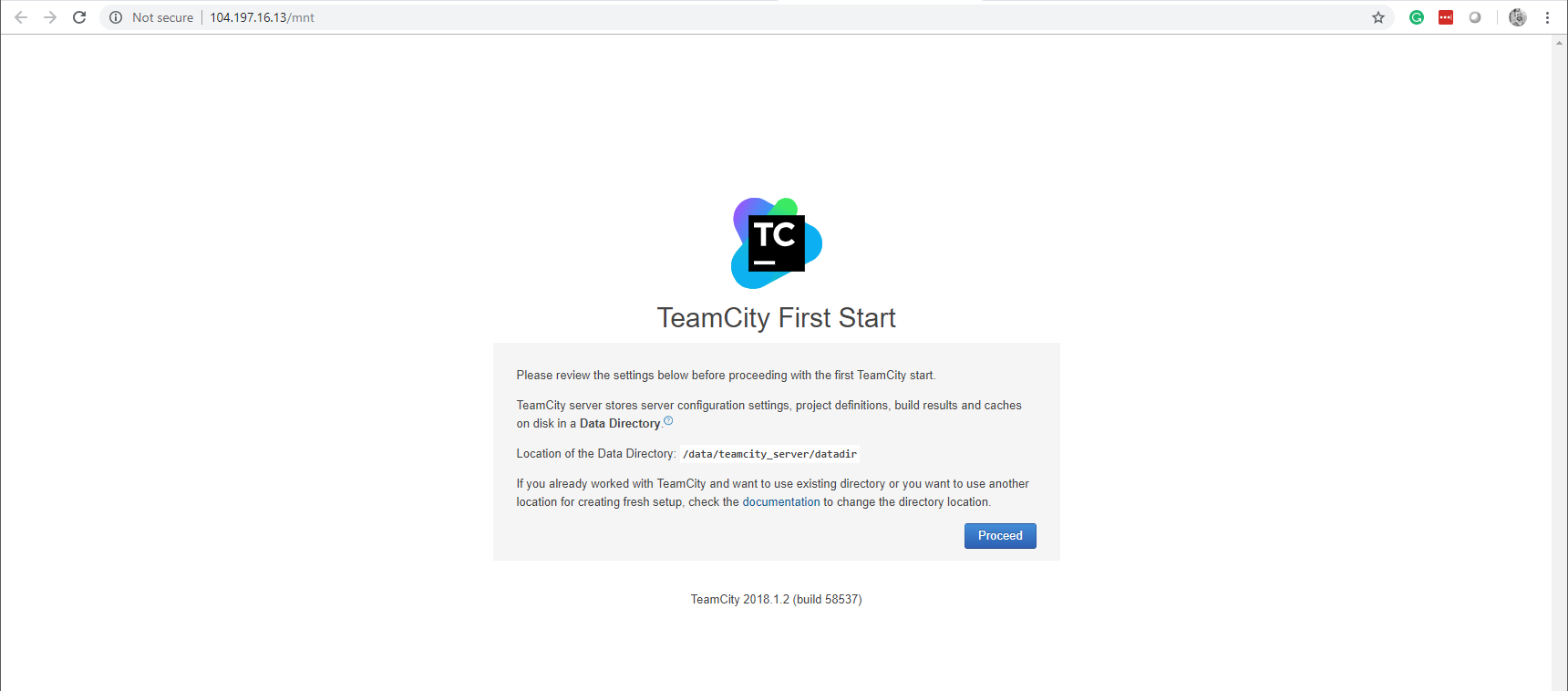 Team city k8s port started