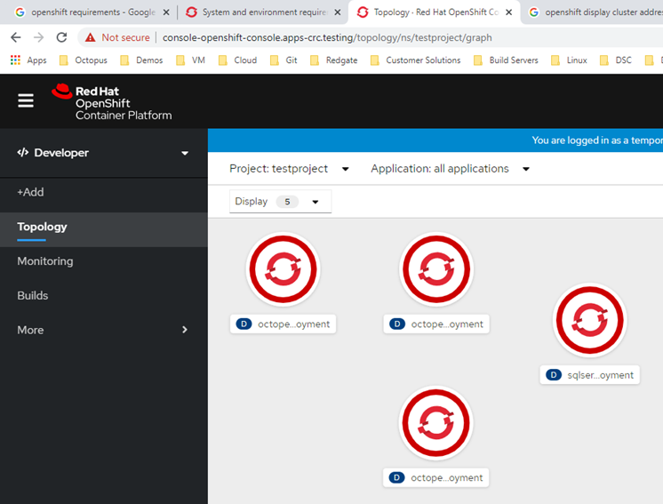 Openshift deployed resources