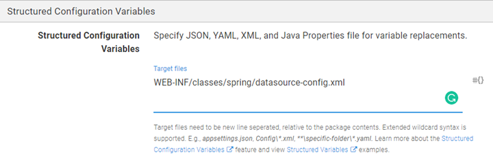 Octopus structured configuration variables value