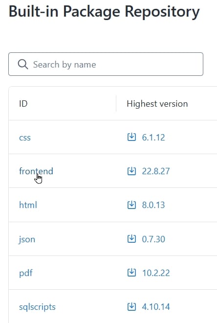 Package repository