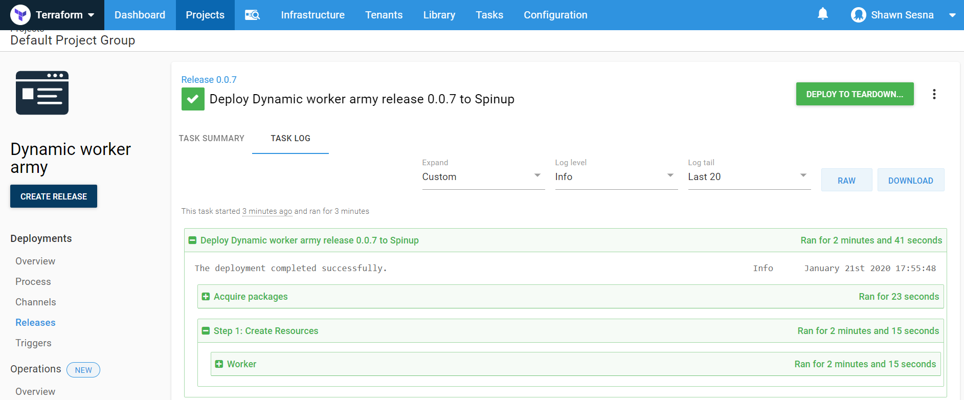 Octopus project deployment