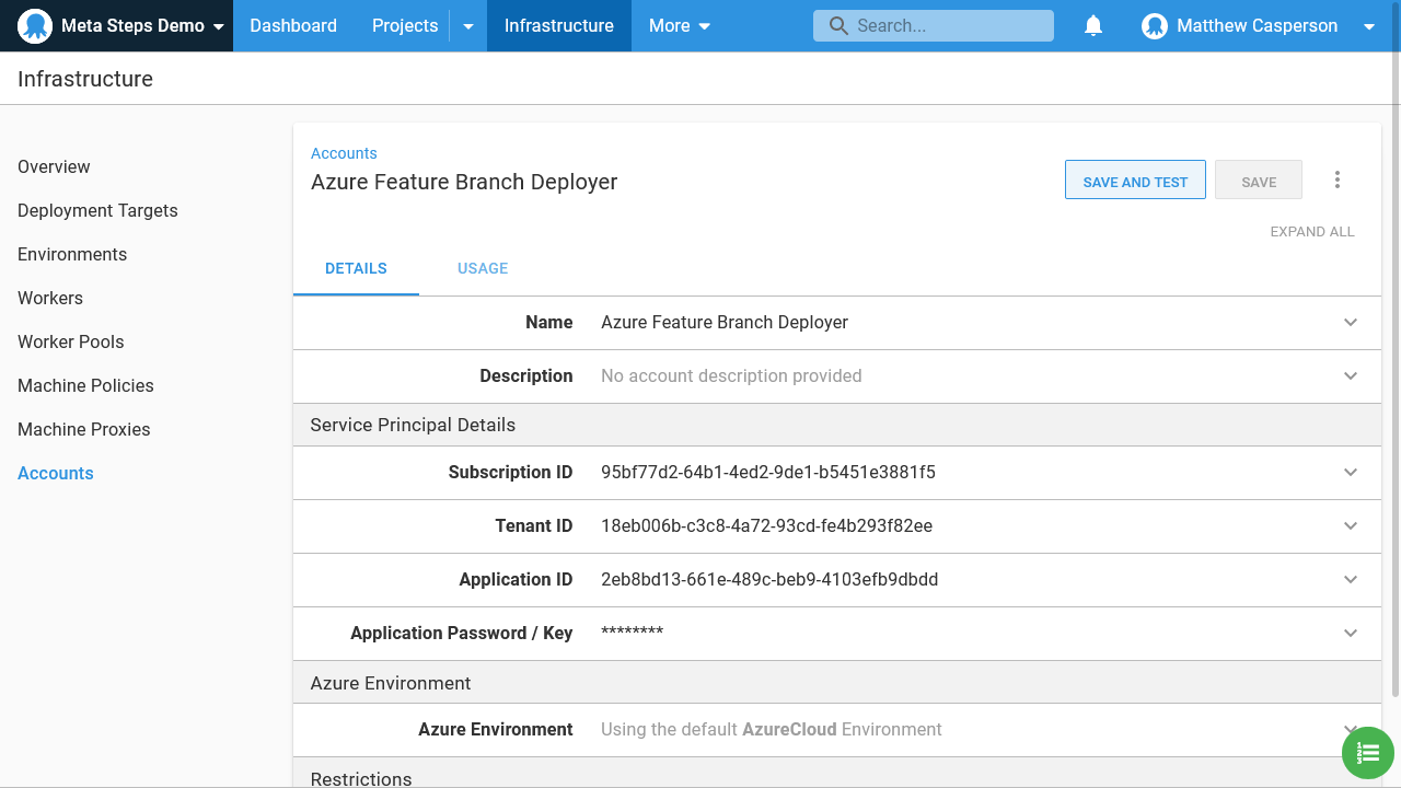 Azure account