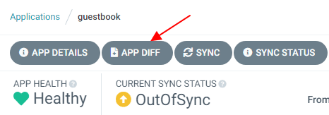 UI - App Diff button