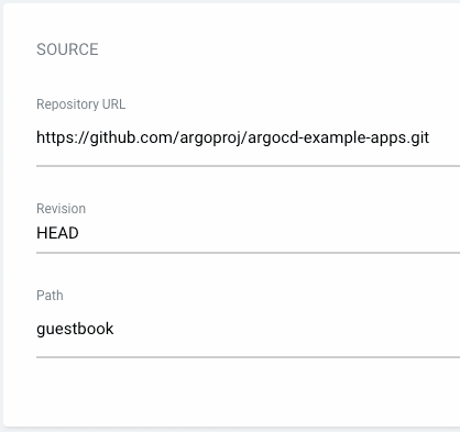 Application source settings