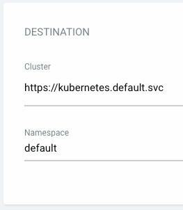 Application destination settings