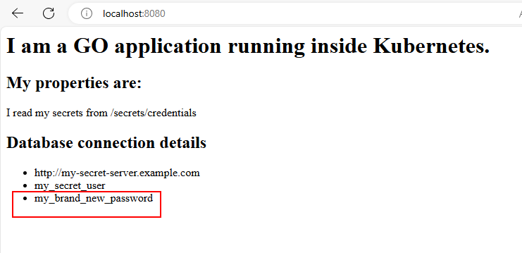 Application refreshing secrets automatically