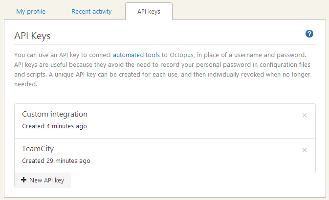 List of API keys