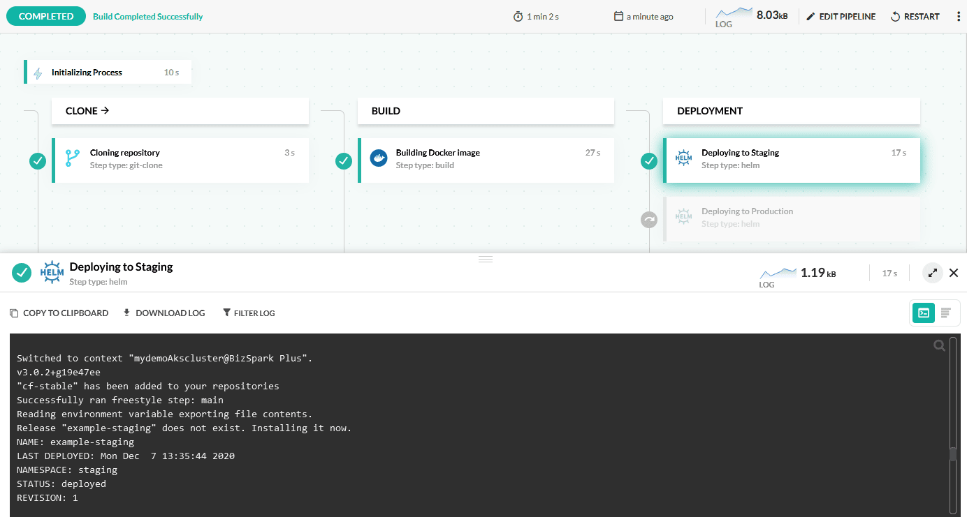 Single deployment pipeline