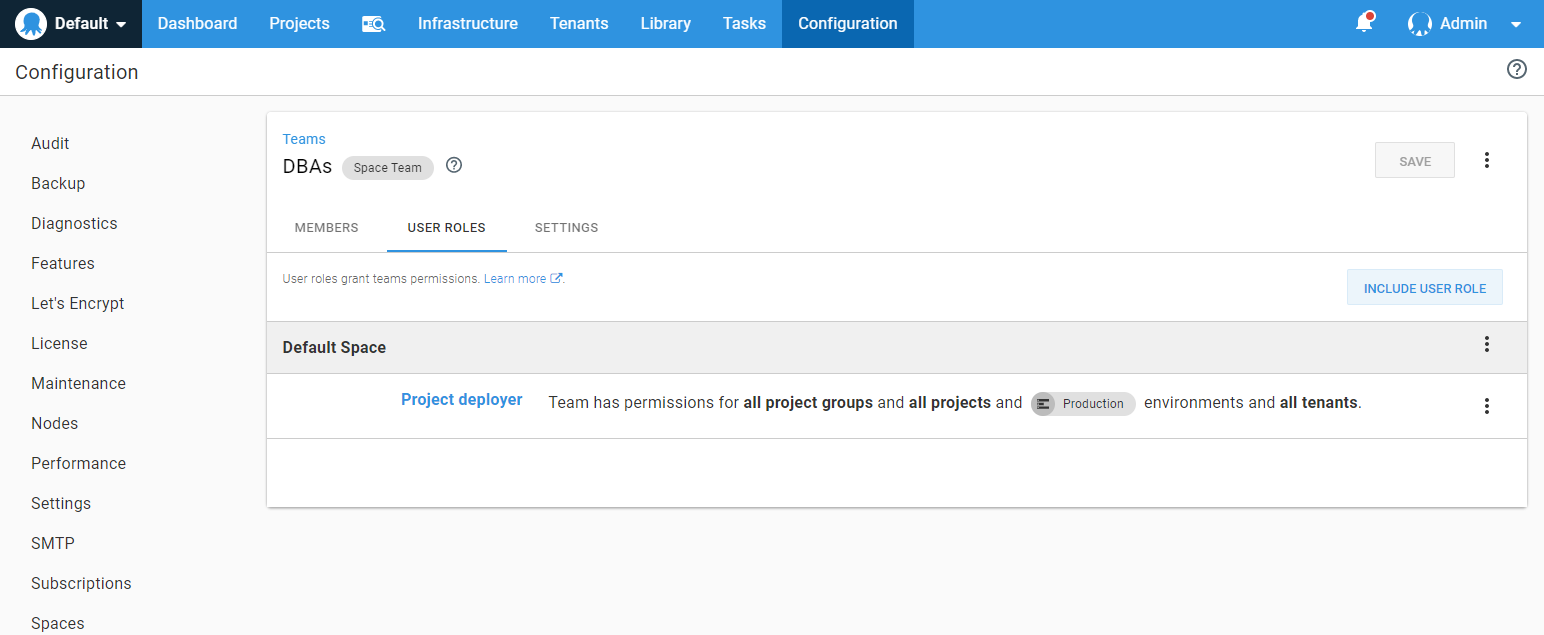 Automated database deployment v2 dba permissions