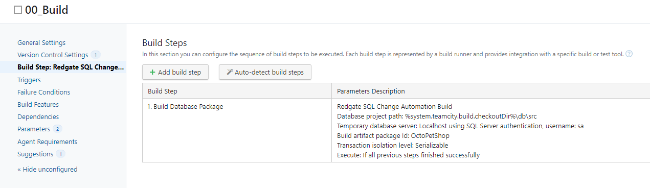 Automated database deployments v1 build overview