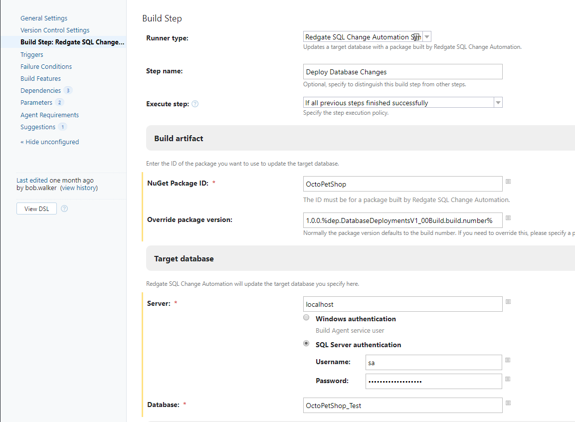 Automated database deployments v1 sync