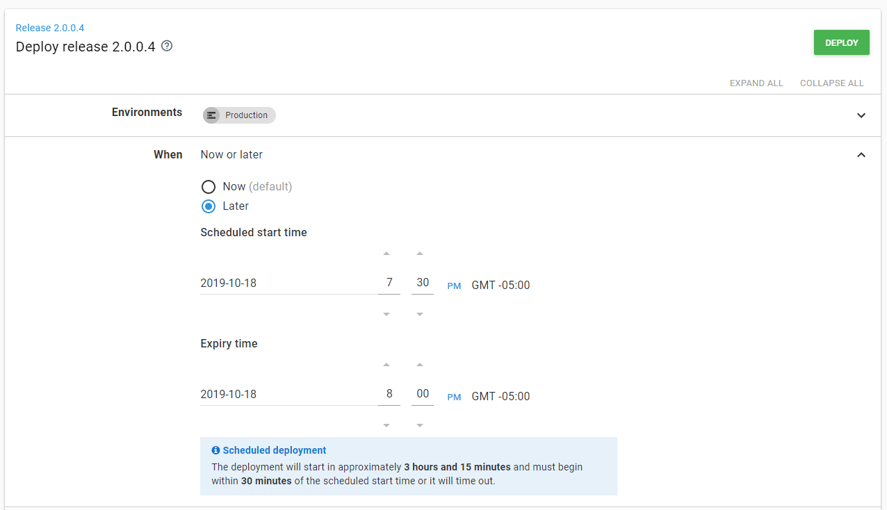 Automated database deployments v2 1 schedule release