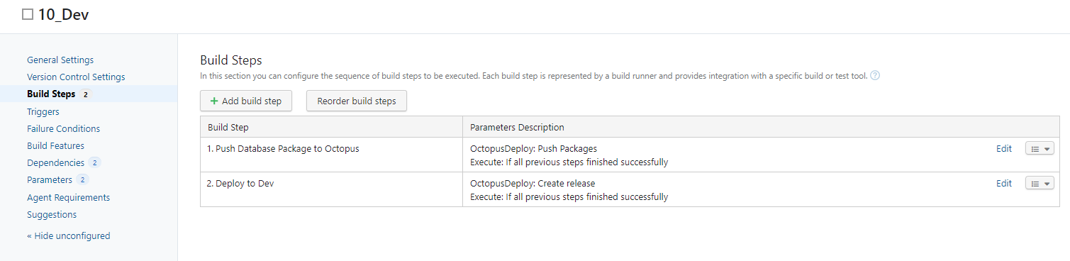 Automated database deployments v2 teamcity dev