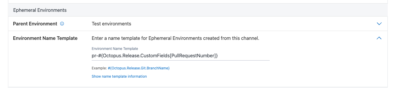 Define a naming template