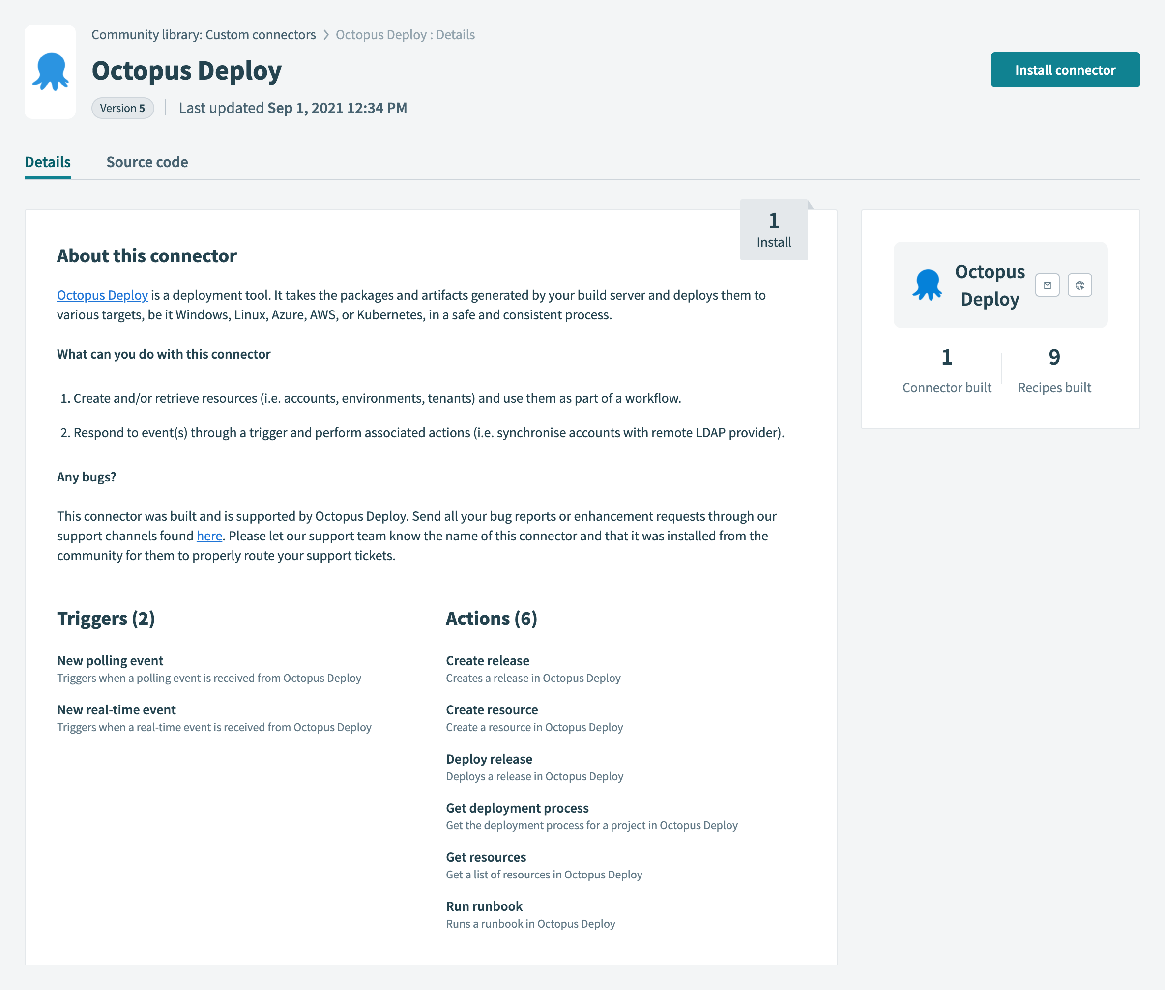 Octopus deploy in community library