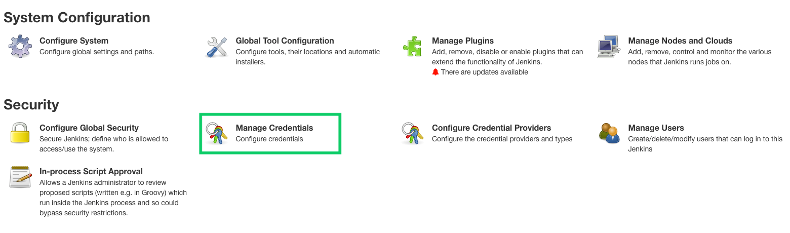 Manage Credentials