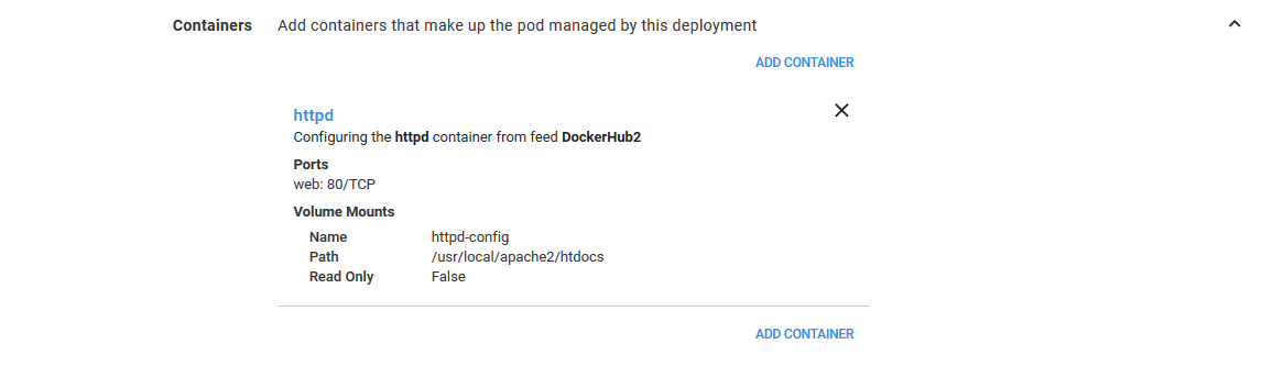 Container summary