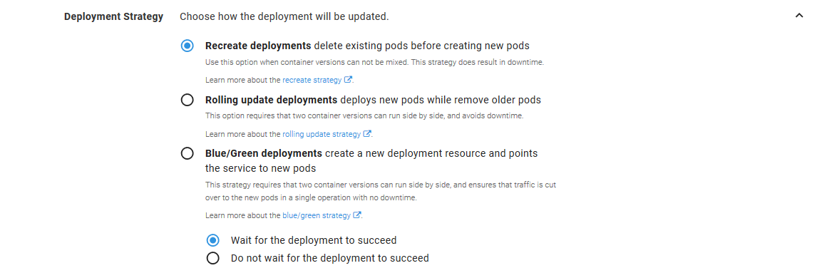 Deployment strategy