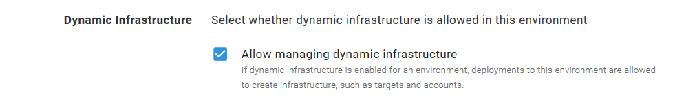 Dynamic infrastructure