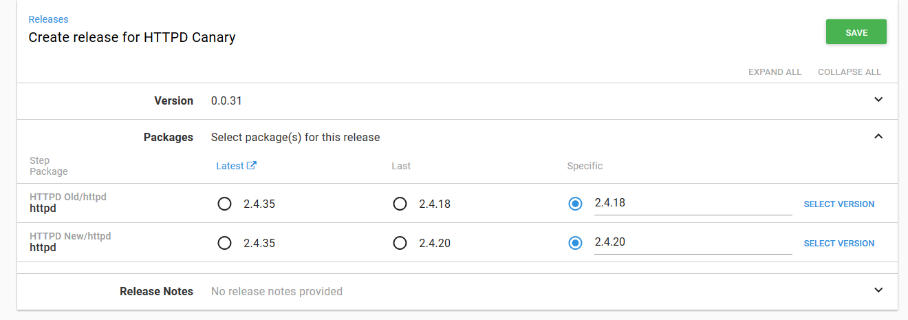 Versions