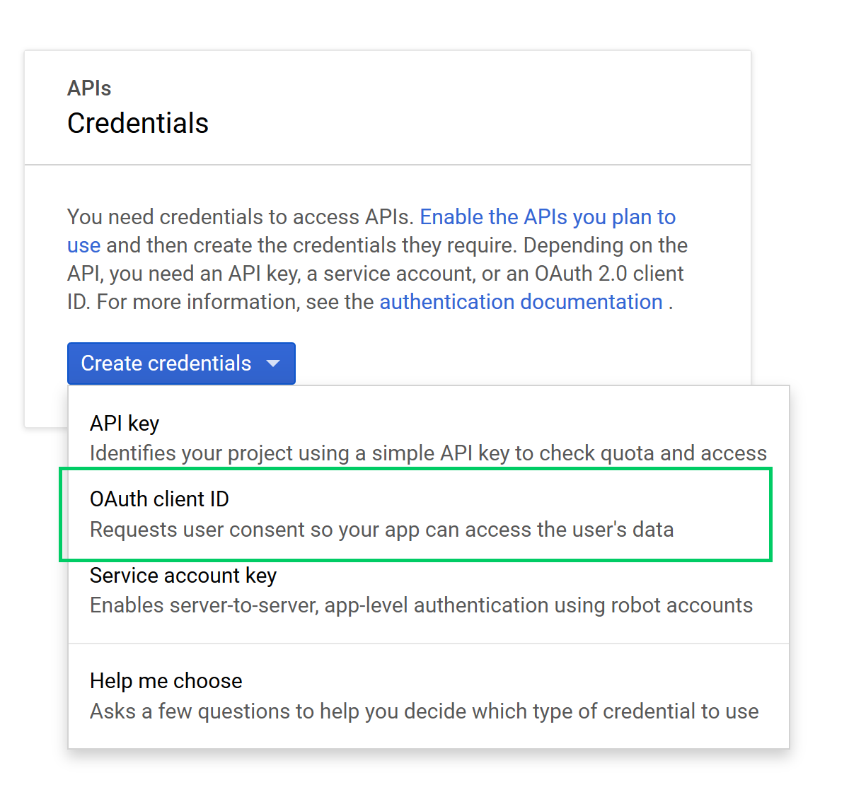Oauth client id