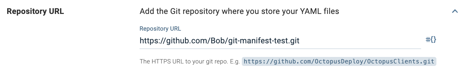 Adding variable to the Git path row