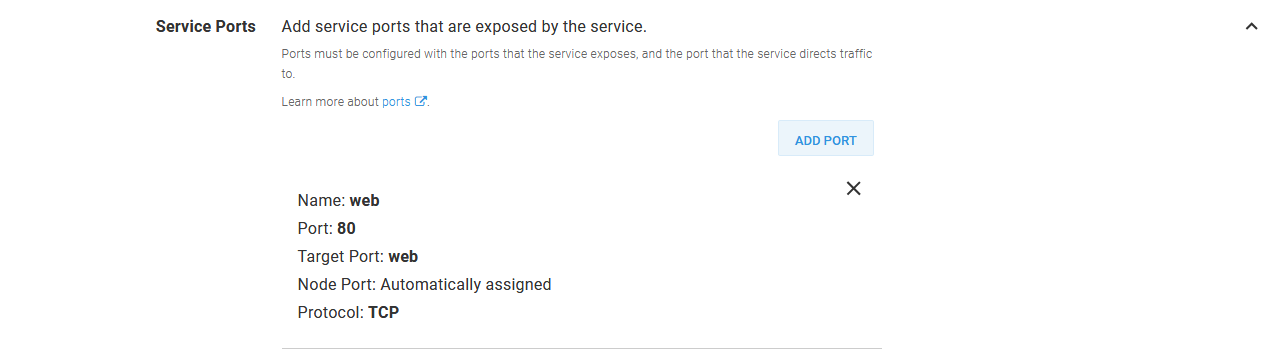 Service ports