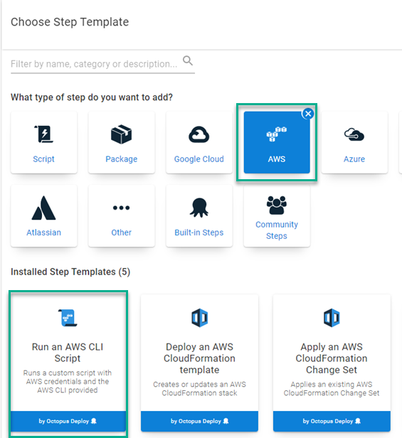Octopus add aws script