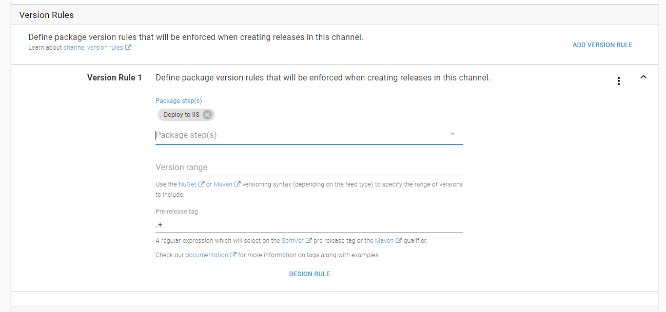 Channel prereleasetag