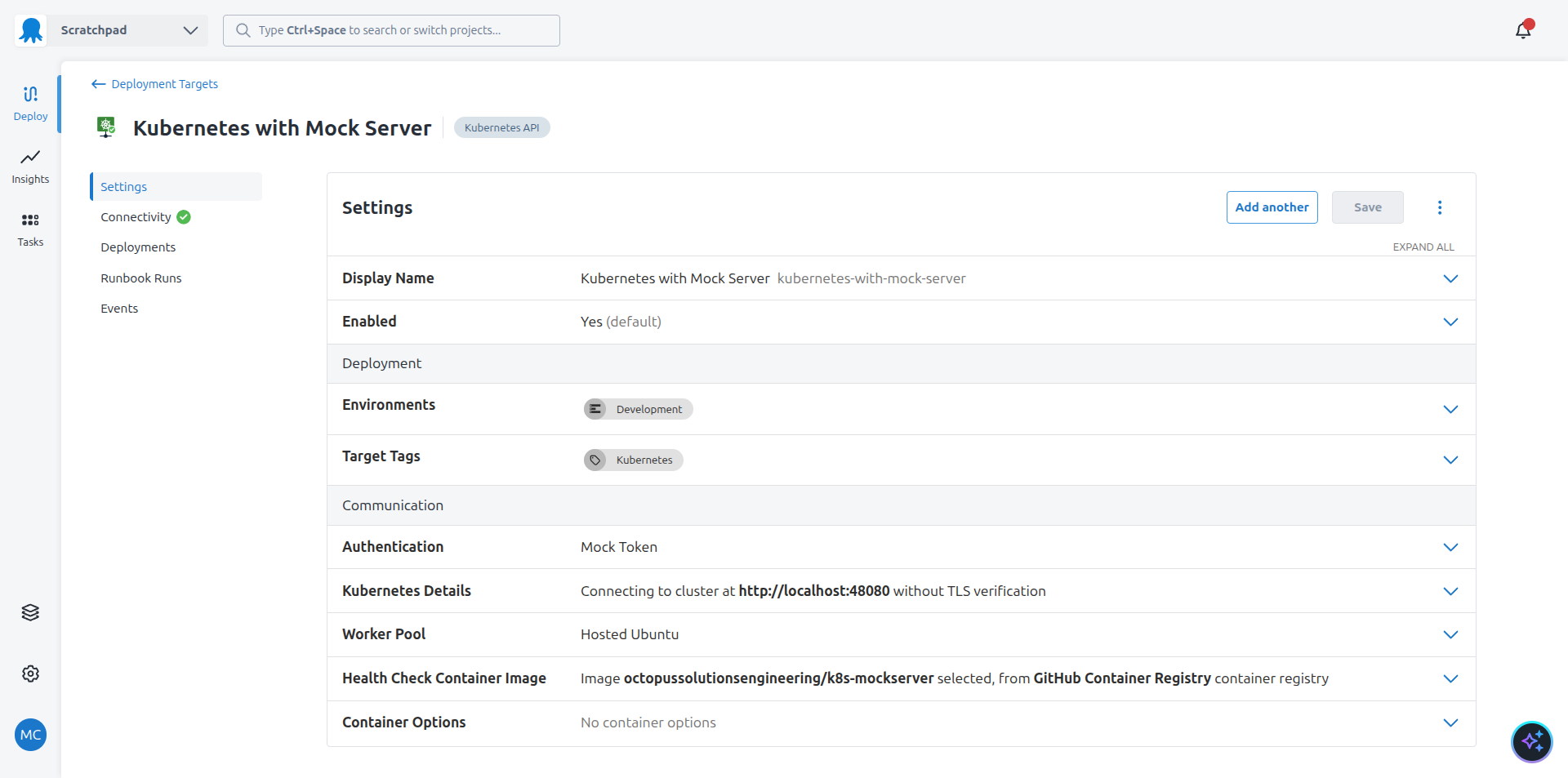 Kubernetes Target