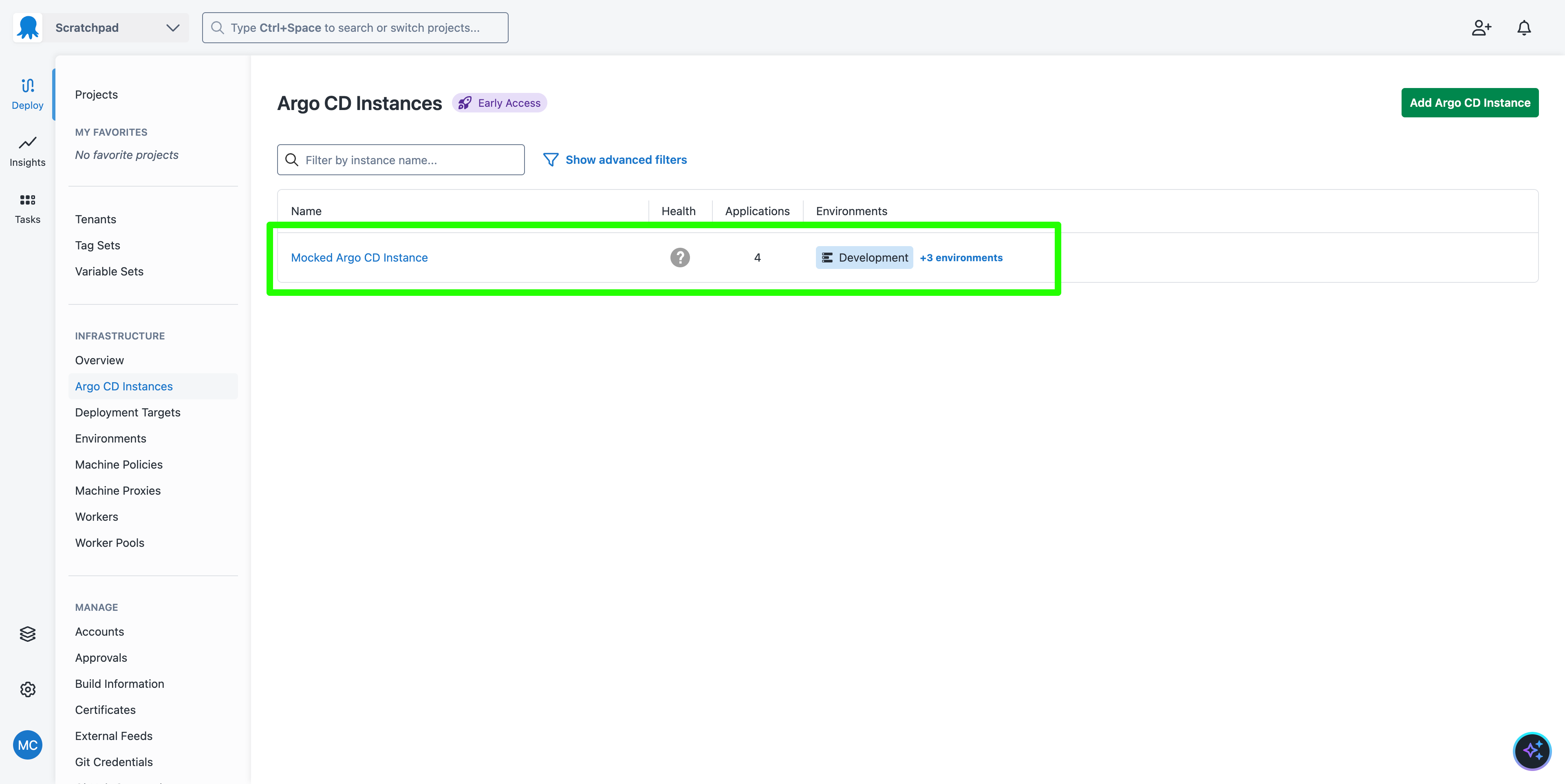 Argo CD Instance