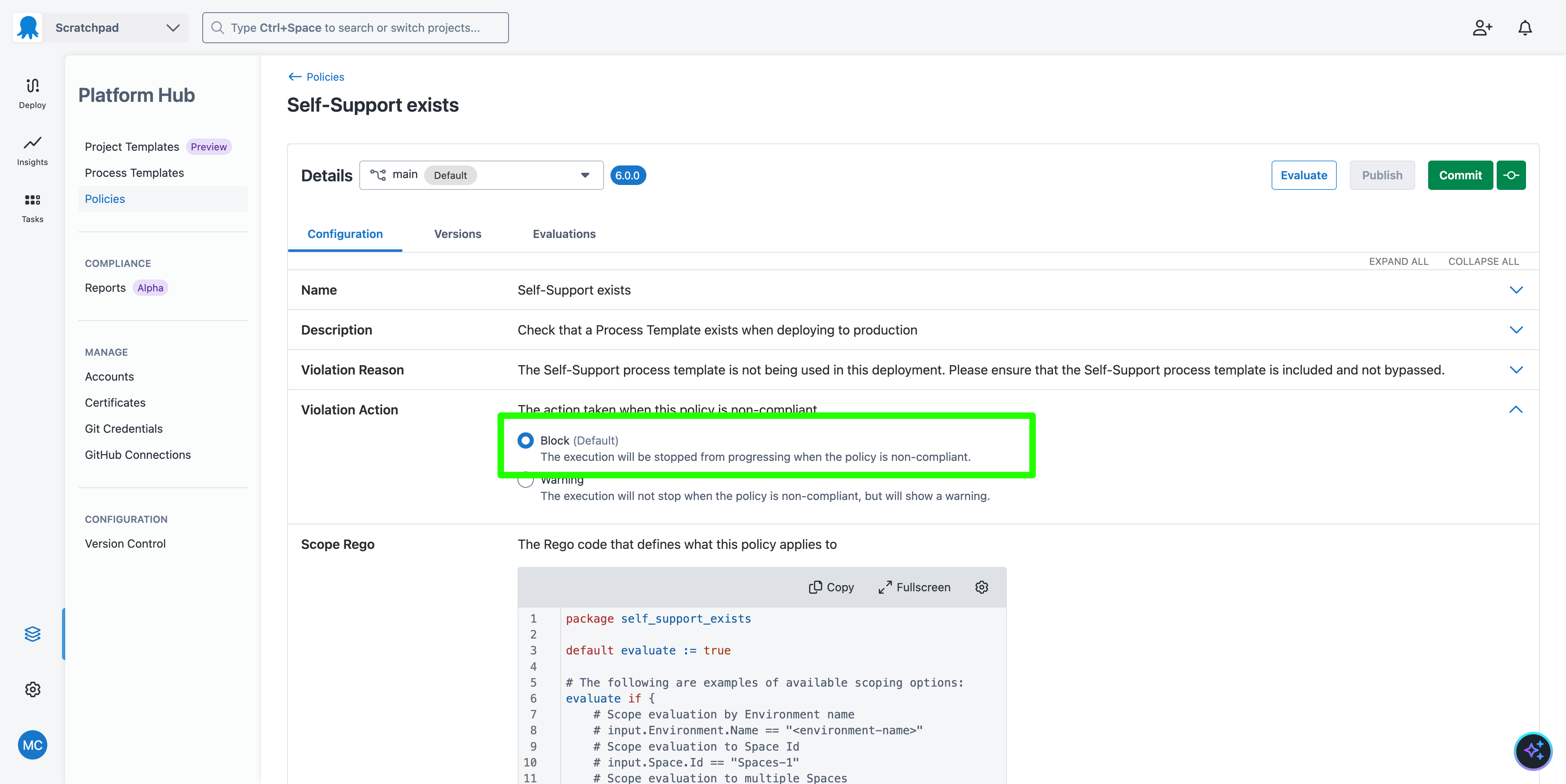 Block deployments
