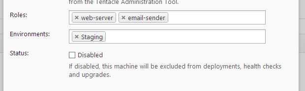 Disabling a machine