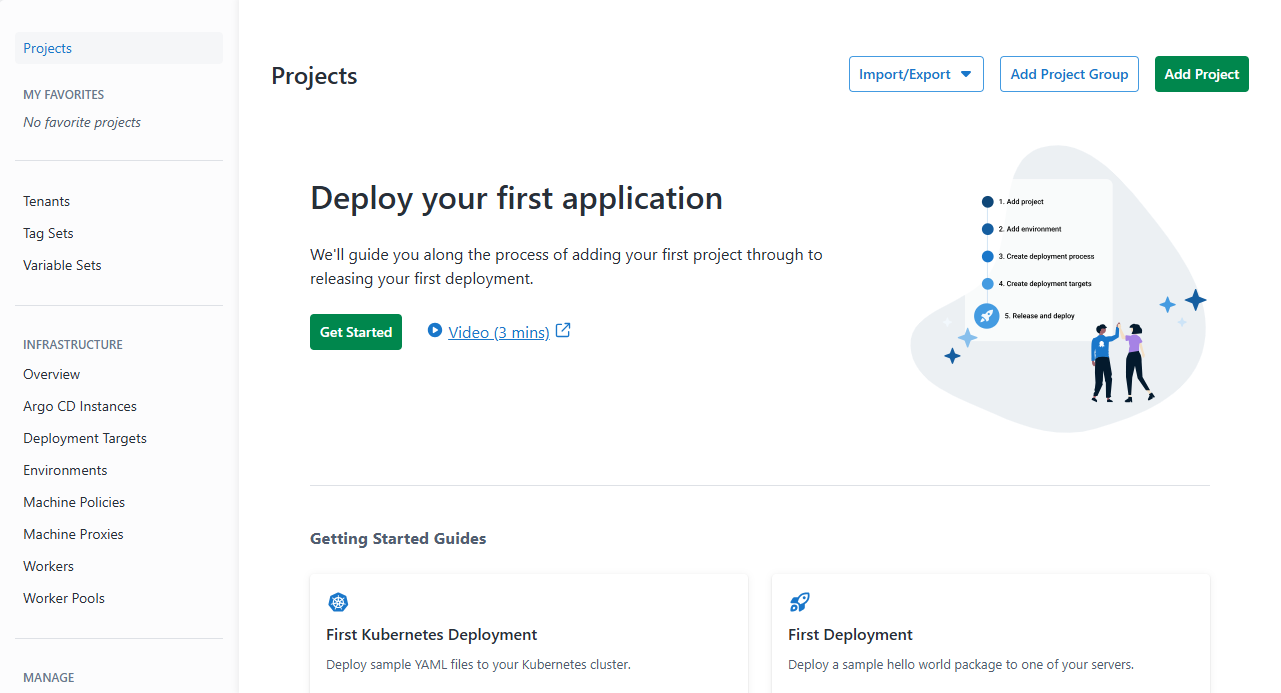 Empty Octopus Deploy instance