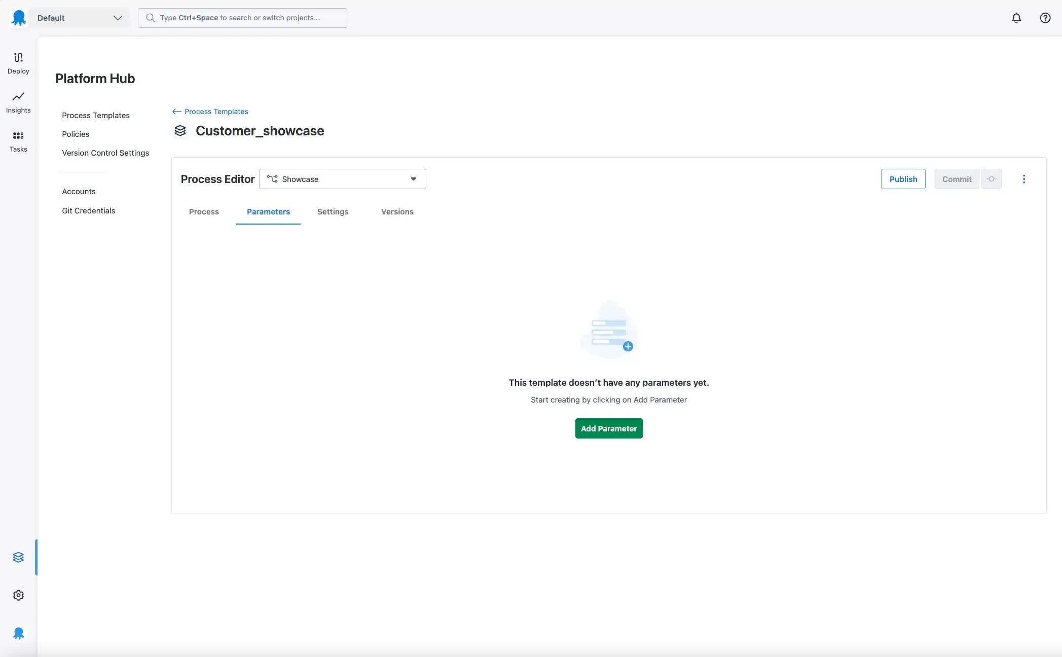 Add step to Process template
