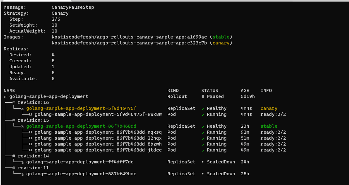 CLI canary watch