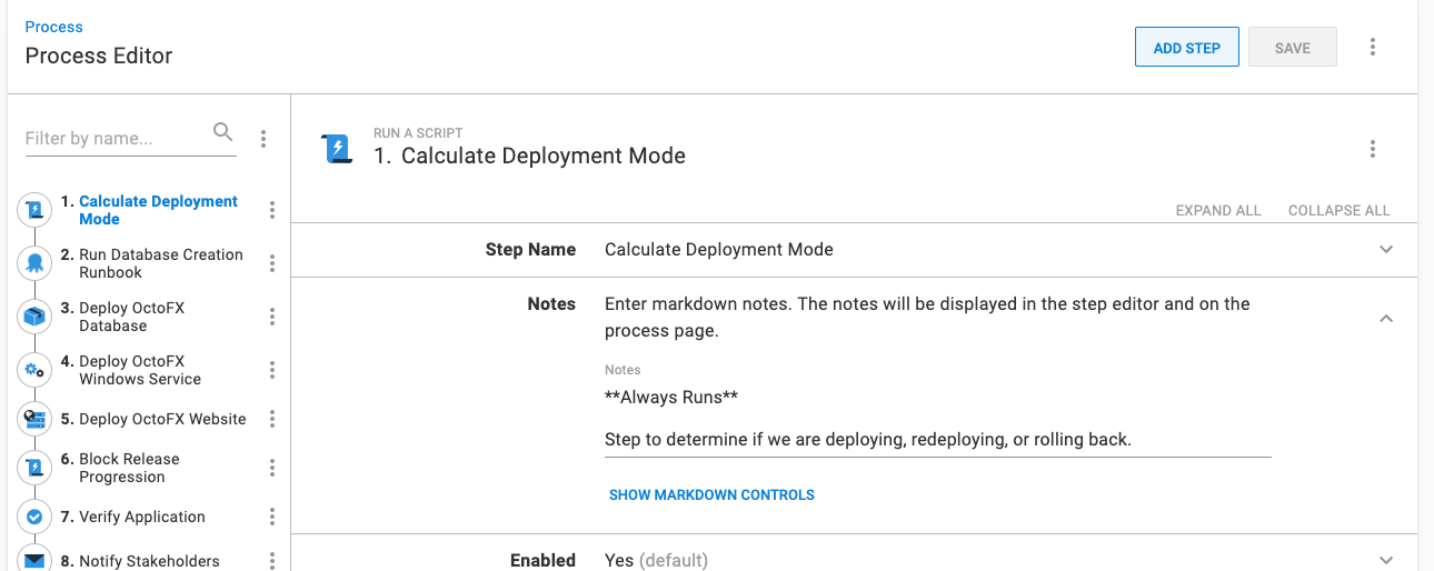 Step notes feature