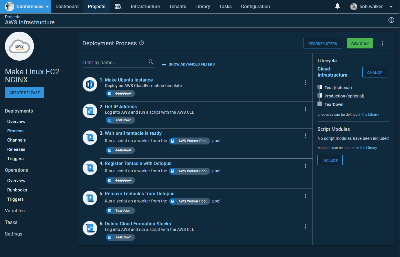 Octopus deployment process prior to runbooks