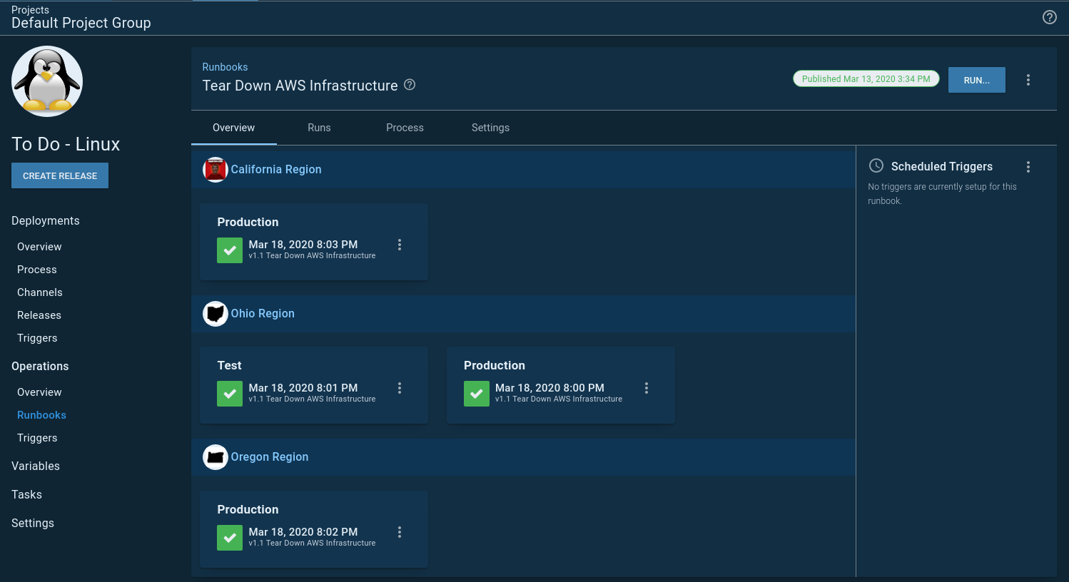 Octopus runbook overview