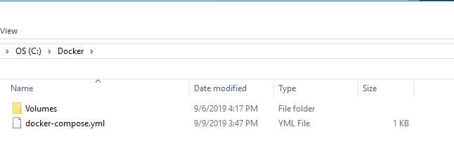 Docker compose file