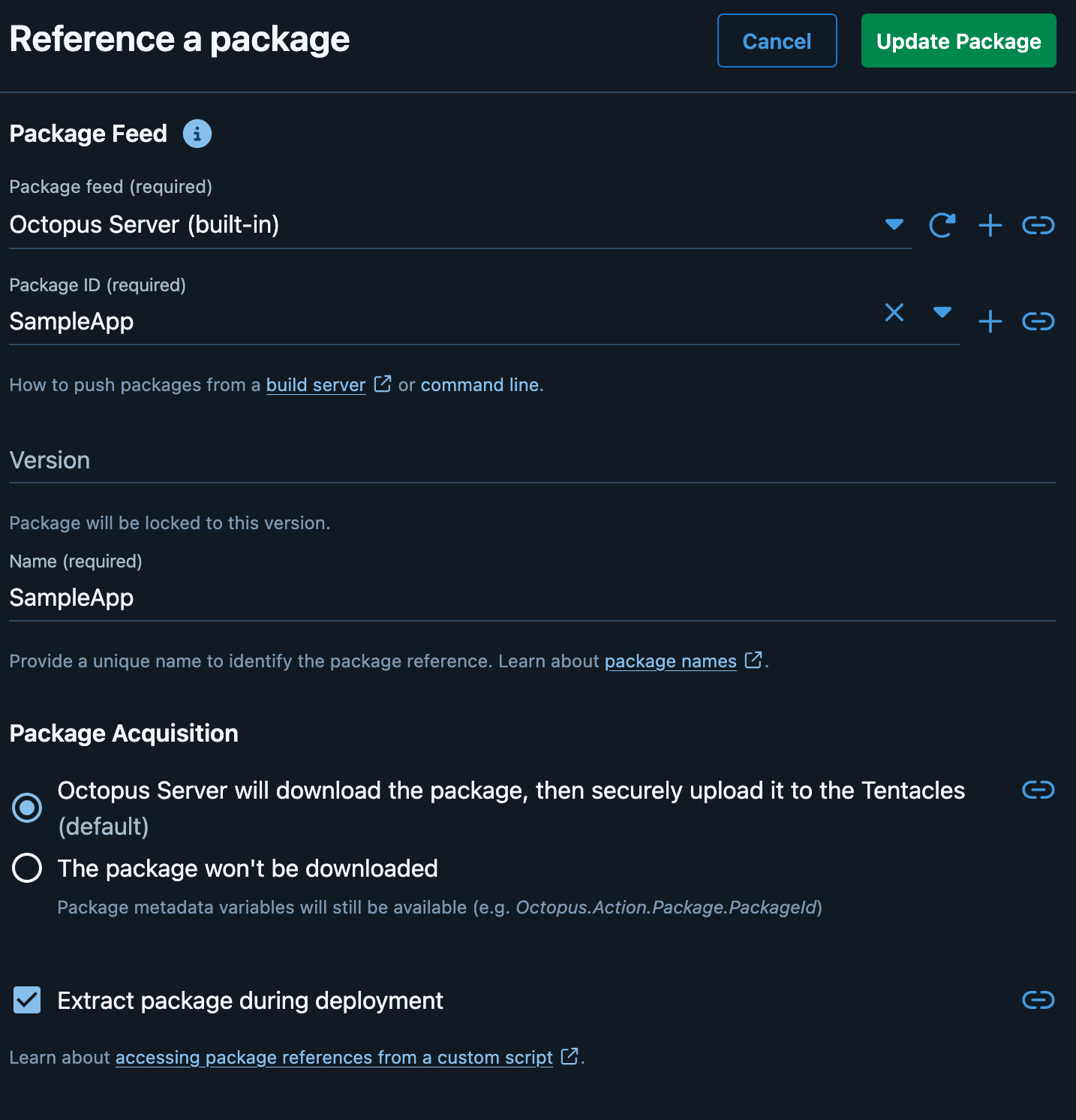 Referenced package