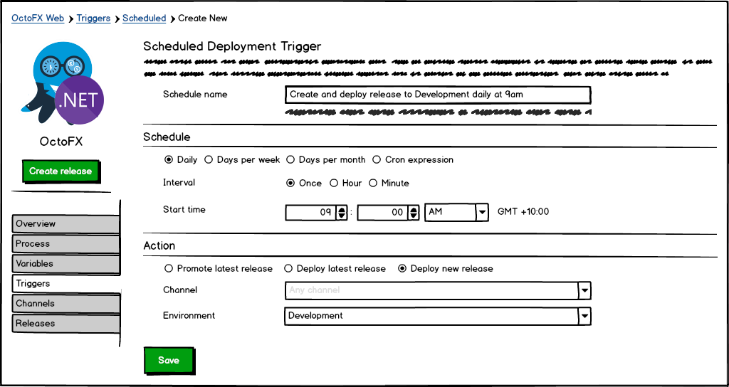 Srd new scheduled trigger deploy new release